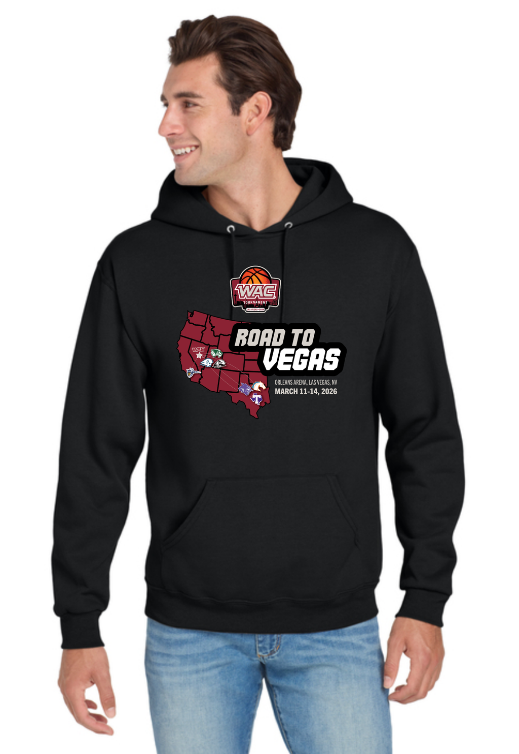 Men's and Women's Basketball Tournament "Road to Vegas" Hooded Sweatshirt