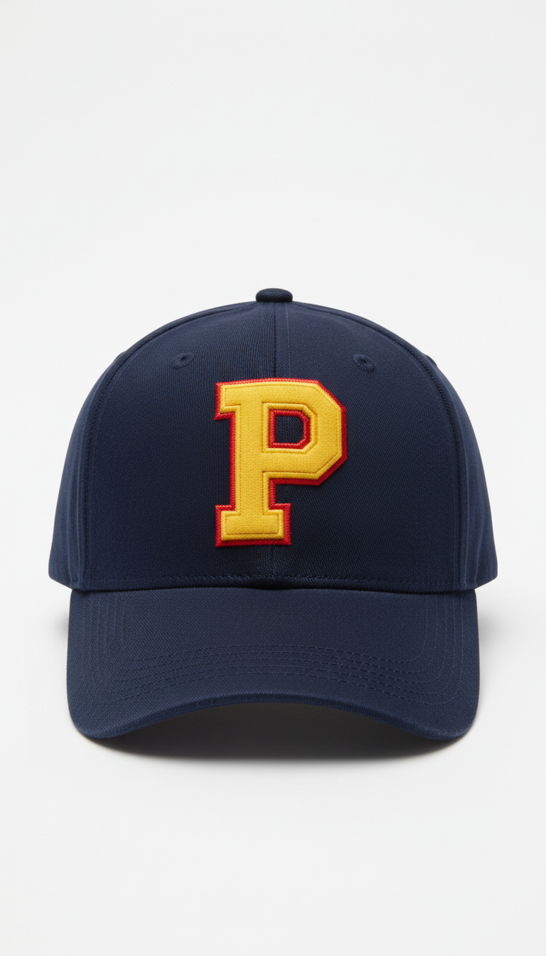 Varsity Navy Snapback Hat With Collegiate Logo